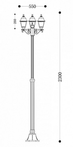 Садово-парковый светильник Maytoni Abbey Road O003FL-03B Садово-парковый светильник Maytoni Abbey Road O003FL-03B