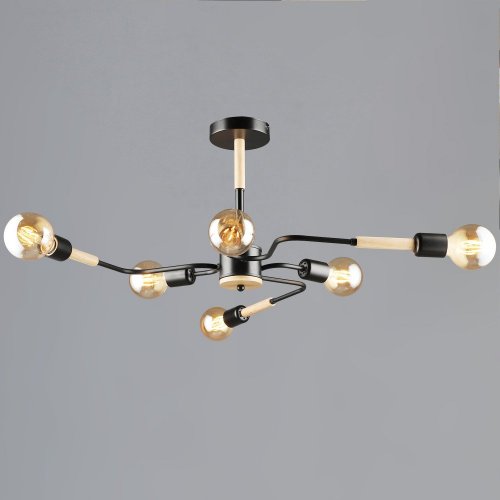 Люстра Reluce 10070-0.3-06 BK+WOOD