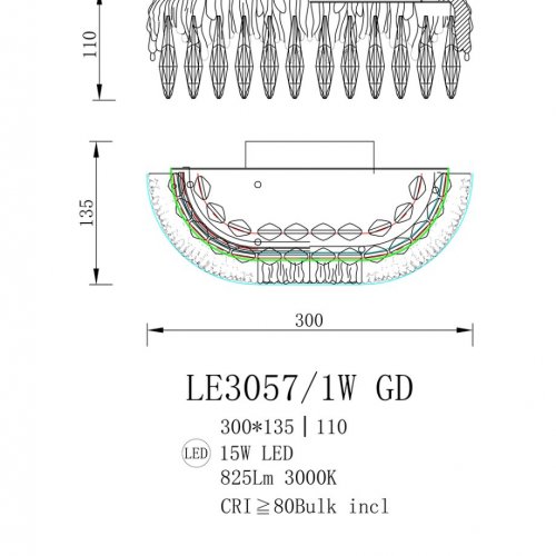 Бра Olympia LE3057/1W GD