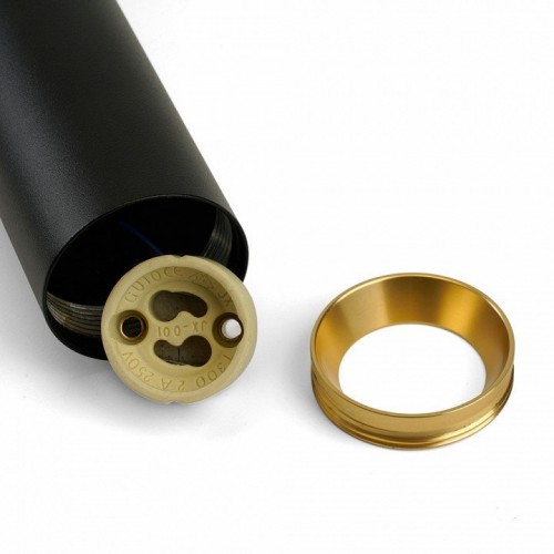 Светильник потолочный Feron ML1018 Barrel levitation на подвесе MR11 35W 230V, черный + золото 40*250 51387