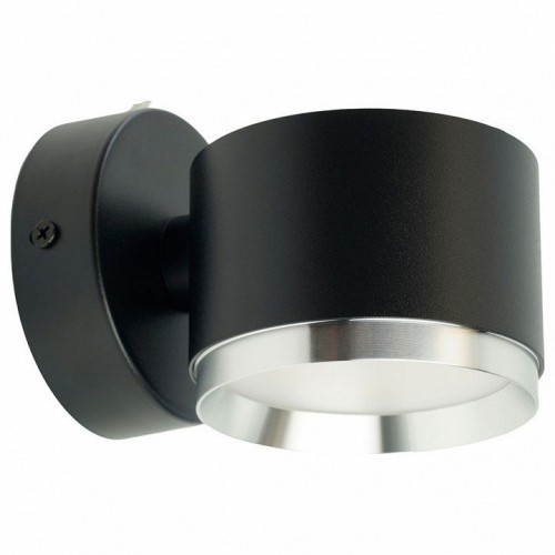 Светильник  настенный Feron HL4598  Barrel DUET 12W, 230V,GX53, черный + хром IP20