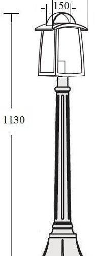 Наземный фонарь Oasis Light FRANKFURT I 27367 Bl