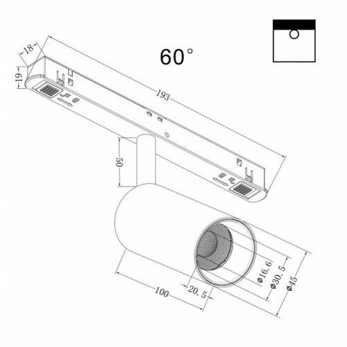 Трековый светильник Maytoni Focus LED TR032-2-5W4K-W-B Трековый светильник Maytoni Focus LED TR032-2-5W4K-W-B