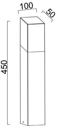 Наземный светильник INOX LED ST031052-450 SS