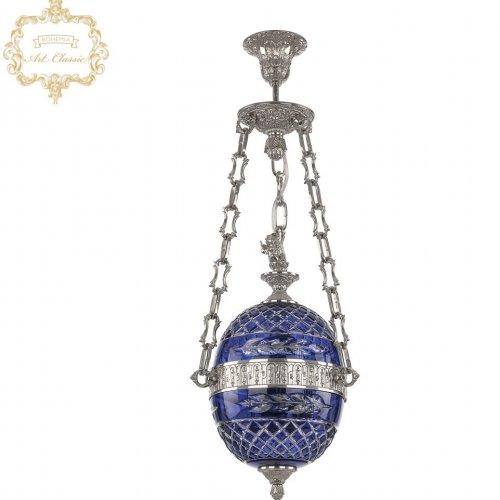 Подвесной светильник ArtClassic 34.10 34.1000P.20.Ni.Clear-Blue.H-1J.FA3S Подвесной светильник ArtClassic 34.10 34.1000P.20.Ni.Clear-Blue.H-1J.FA3S