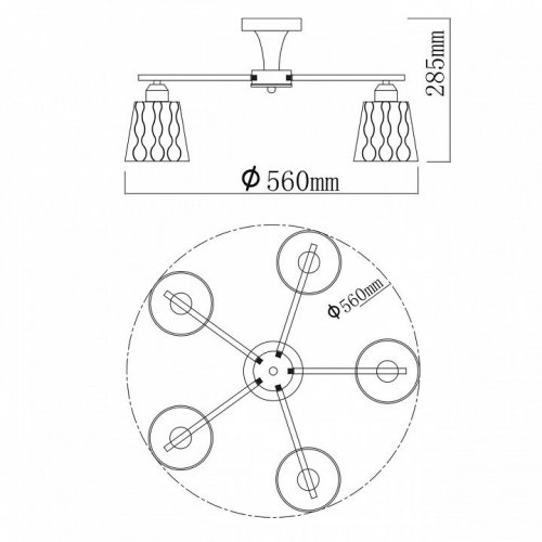 Потолочная люстра DeMarkt City Вита 220013005