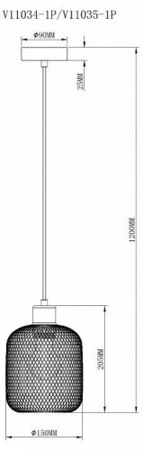 Подвесной светильник Moderli Olivia V11035-1P Подвесной светильник Moderli Olivia V11035-1P