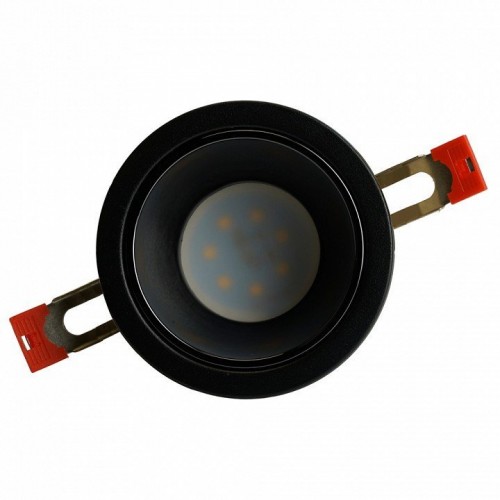 Светильник встраиваемый Feron DL3102 потолочный MR16 G5.3  черный + черный хром 51402