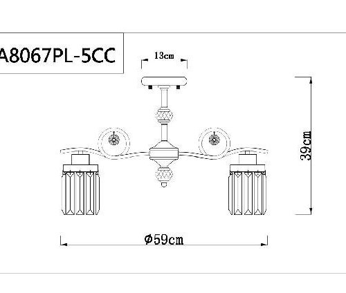 Потолочная люстра Arte Lamp Sophie A8067PL-5CC