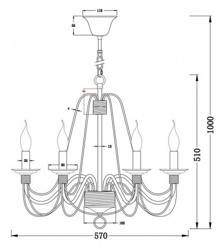 Подвесная люстра Freya Velia FR2046-PL-06-WG Подвесная люстра Freya Velia FR2046-PL-06-WG
