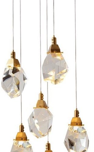 Подвесной светильник DeLight Collection Crystal rock II 9701P/6R brass