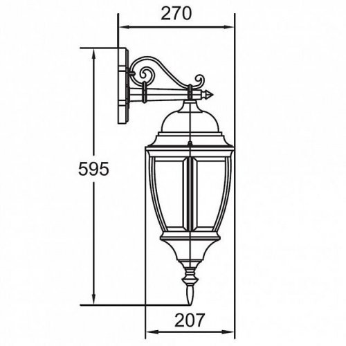 Настенный фонарь уличный Oasis Light 91202L Gb