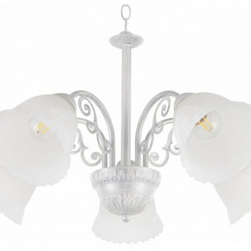 Подвесная люстра Amalfi-8544 338544/5 WT+SL Подвесная люстра Amalfi-8544 338544/5 WT+SL