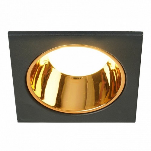 Светильник встраиваемый Feron DL3112 потолочный MR16 G5.3  черный + золото 51409