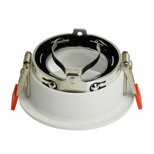 Светильник встраиваемый Feron DL3102 потолочный MR16 G5.3 белый + хром 51400 Светильник встраиваемый Feron DL3102 потолочный MR16 G5.3 белый + хром 51400