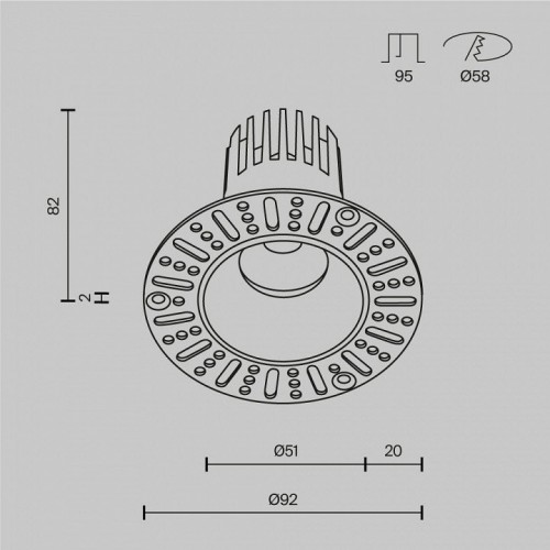 Встраиваемый светильник Maytoni Technical Dip DL124-10W-4K-TRS-W