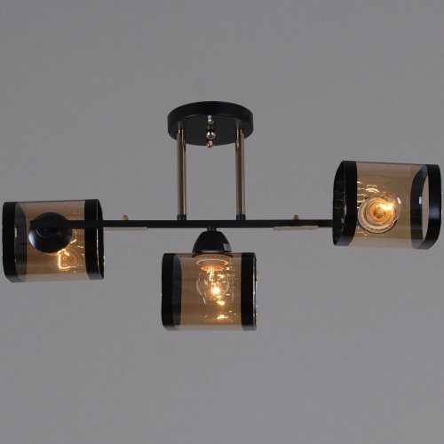 Потолочная люстра 09063-3.3-03 BK+FG Потолочная люстра 09063-3.3-03 BK+FG