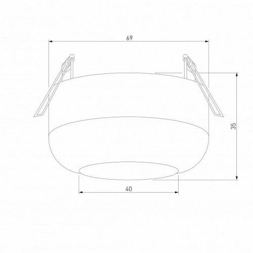 Встраиваемый светодиодный светильник Elektrostandard Onde 25088/LED 7W 4000K черный a064200