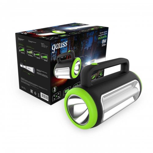 Прожекторный светодиодный фонарь Gauss аккумуляторный 219х143 500 лм GF603 Прожекторный светодиодный фонарь Gauss аккумуляторный 219х143 500 лм GF603