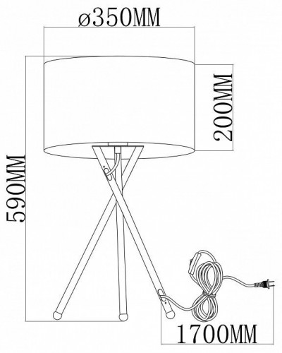 Настольная лампа декоративная Moderli Palma V11598-1T
