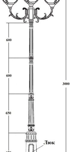 Наземный фонарь GENOVA 88110B/16/E7 Bl