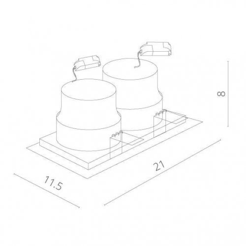 Точечный встраиваемый светильник Arte Lamp 7007 A7007PL-2WH