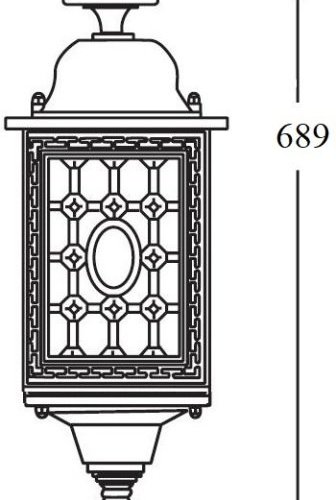 Потолочный светильник уличный Oasis Light LONDON S 64805SA cover Bl
