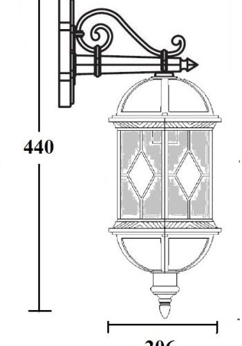 Настенный фонарь уличный Oasis Light SORENTO 92602 02 cover Bl Настенный фонарь уличный Oasis Light SORENTO 92602 02 cover Bl
