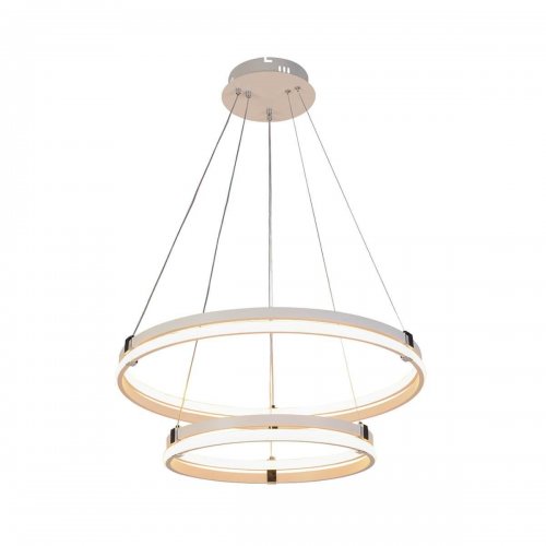 Подвесная светодиодная люстра Profit Light 6038/2 WHT+CHR Подвесная светодиодная люстра Profit Light 6038/2 WHT+CHR