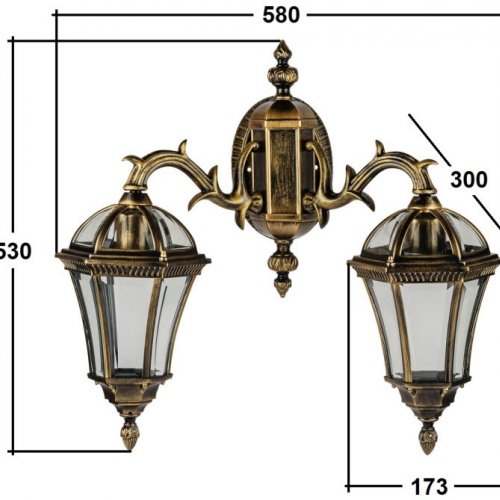 Настенный фонарь Oasis Light уличный ROMA S 95202S 2 15L Gb