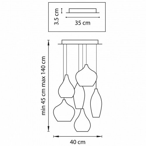 Подвесная люстра Lightstar Pentola 803067