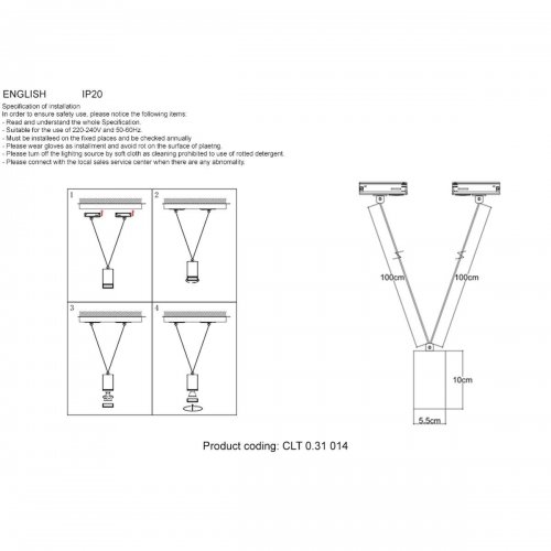 Трековый светильник Crystal Lux CLT 0.31 014 WH Трековый светильник Crystal Lux CLT 0.31 014 WH
