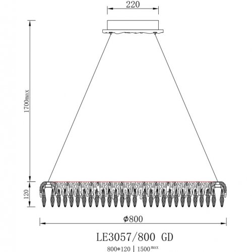 Подвесная люстра Olympia LE3057/800 GD