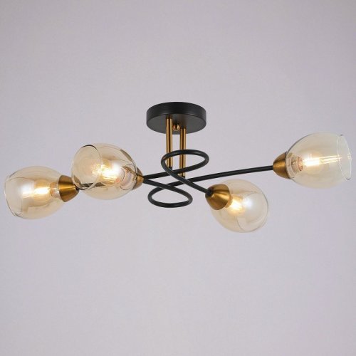 Люстра на штанге ILLUMICO Celeste IL8263-4COU-79 BK GD Celeste