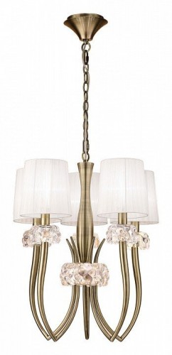 Подвесная люстра Mantra Loewe Antique Brass 4732 Подвесная люстра Mantra Loewe Antique Brass 4732