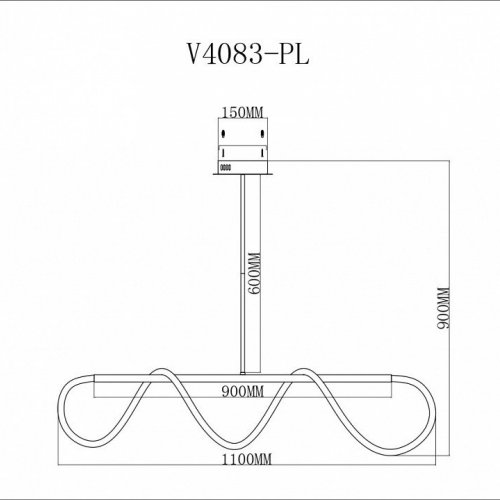 Подвесной светодиодный светильник Moderli True V4083-PL