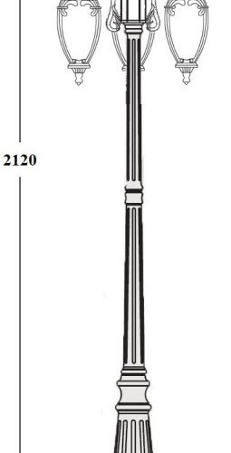 Наземный фонарь Oasis Light VERONA 86209B R