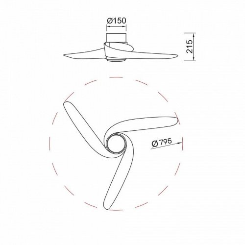 Люстра-вентилятор Mantra GROENLAND 9065 Люстра-вентилятор Mantra GROENLAND 9065