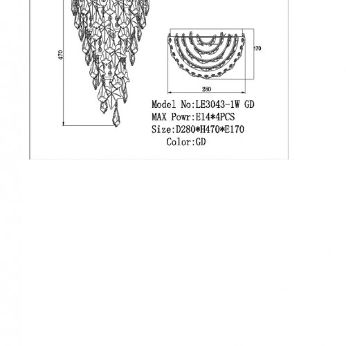 Бра Milena LE3043/1W GD