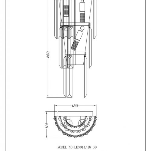 Бра Mia LE3014/1W Brass