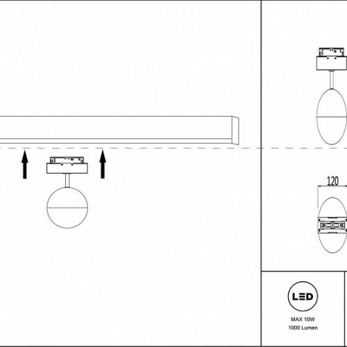 Трековый светильник Maytoni Track lamps TR017-2-10W3K-B