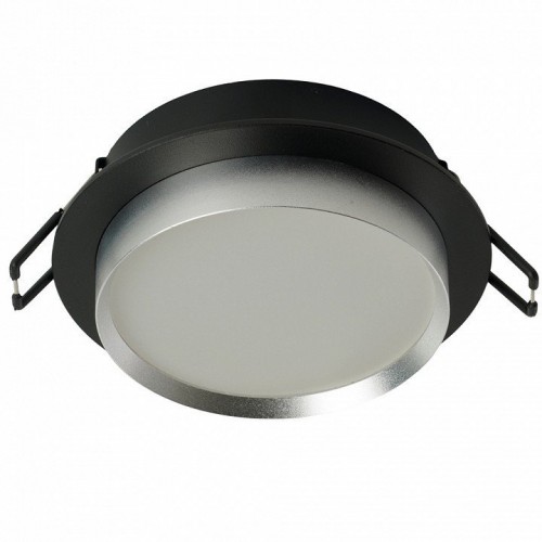 Светильник встраиваемый Feron DL507 потолочный GX53 черный + серебро круг 51355