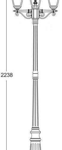 Наземный фонарь Oasis Light QUADRO M 79909MB Bl Наземный фонарь Oasis Light QUADRO M 79909MB Bl