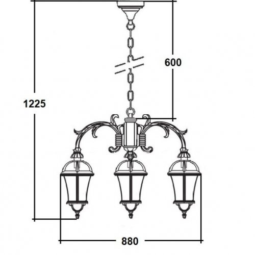 Уличный светильник подвесной ROMA L 95270L/3/16L Gb Уличный светильник подвесной ROMA L 95270L/3/16L Gb