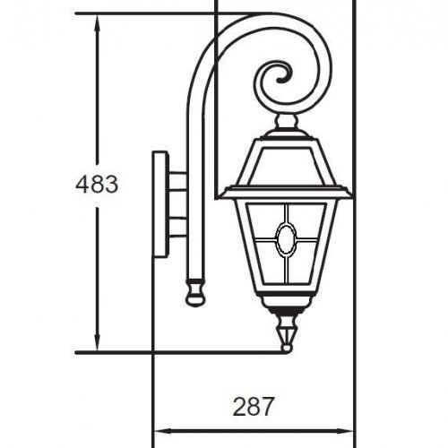 Настенный фонарь уличный Oasis Light 91102/18S lgY Bl