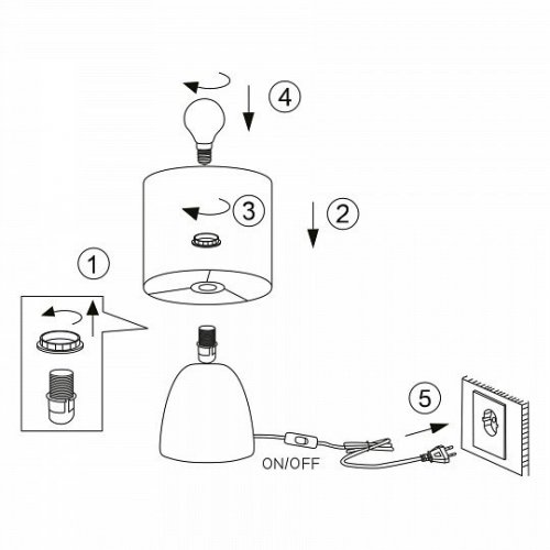 Настольная лампа декоративная Rivoli Nadine Б0057258 Настольная лампа декоративная Rivoli Nadine Б0057258