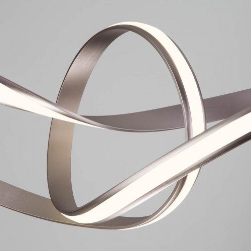 Подвесной светодиодный светильник Eurosvet Kink 90174/1 сатин-никель Подвесной светодиодный светильник Eurosvet Kink 90174/1 сатин-никель