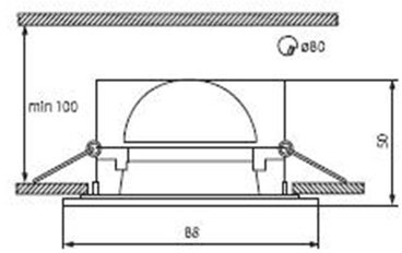 Точечные светильники Kanlux TOSA CT-DS87-SN 4697