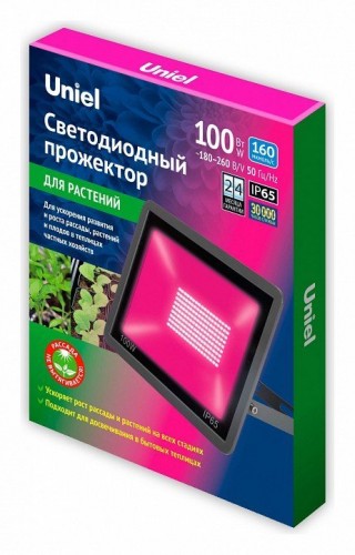 Настенно-потолочный прожектор для растений Uniel ULF-P42 UL-00010385 Настенно-потолочный прожектор для растений Uniel ULF-P42 UL-00010385