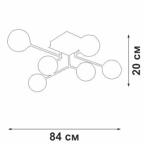 Потолочная люстра Vitaluce V4795-9/6PL